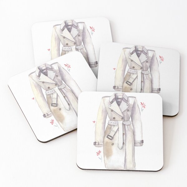 Item preview, Illustrated Classic Trench Coat designed and sold by Watercolor Wardrobe.
