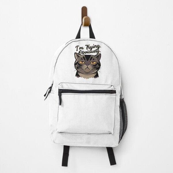 Item preview, Warui Neko – I'm Trying Obviously Sarcastic Cat Illustration designed and sold by Alahchin Art.