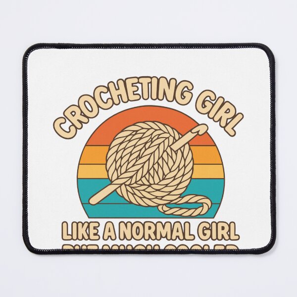 Item preview, Crocheting Girl — Like a Normal Girl but Much Cooler designed and sold by artcultreone.