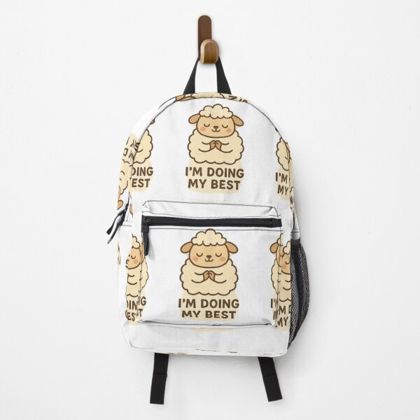 Item preview, Cute Kawaii Sheep “Doing My Best” Art designed and sold by HiteshArt111.