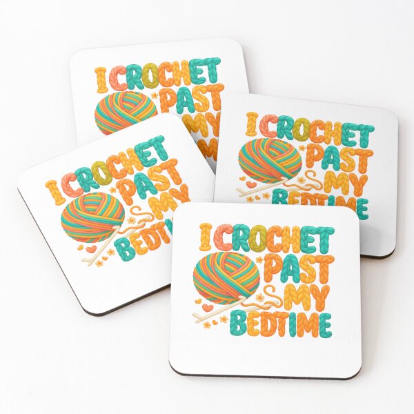 Item preview, I Crochet Past My Bedtime — Funny Crochet Quote designed and sold by artcultreone.