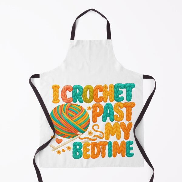 Item preview, I Crochet Past My Bedtime — Funny Crochet Quote designed and sold by artcultreone.