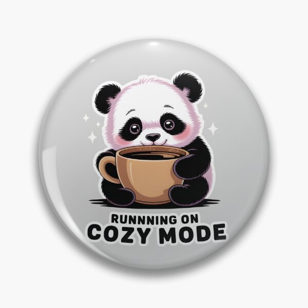 Item preview, Cute Cozy Panda Coffee Mode – Kawaii Coffee Lover Gift – Adorable Panda Drinking Coffee Design designed and sold by SoftyDesigns.