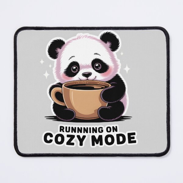 Item preview, Cute Cozy Panda Coffee Mode – Kawaii Coffee Lover Gift – Adorable Panda Drinking Coffee Design designed and sold by SoftyDesigns.