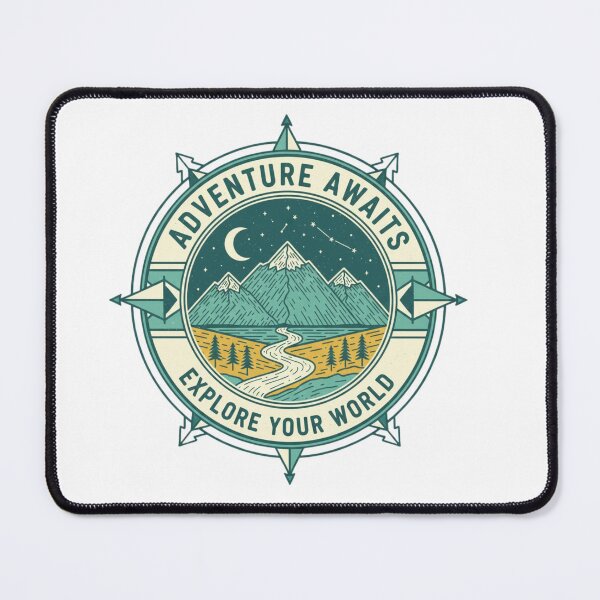 Item preview, Adventure Awaits Explore Your World Emblem Badge designed and sold by Erbearen.