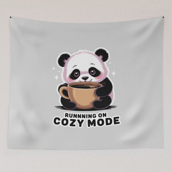 Item preview, Cute Cozy Panda Coffee Mode – Kawaii Coffee Lover Gift – Adorable Panda Drinking Coffee Design designed and sold by SoftyDesigns.
