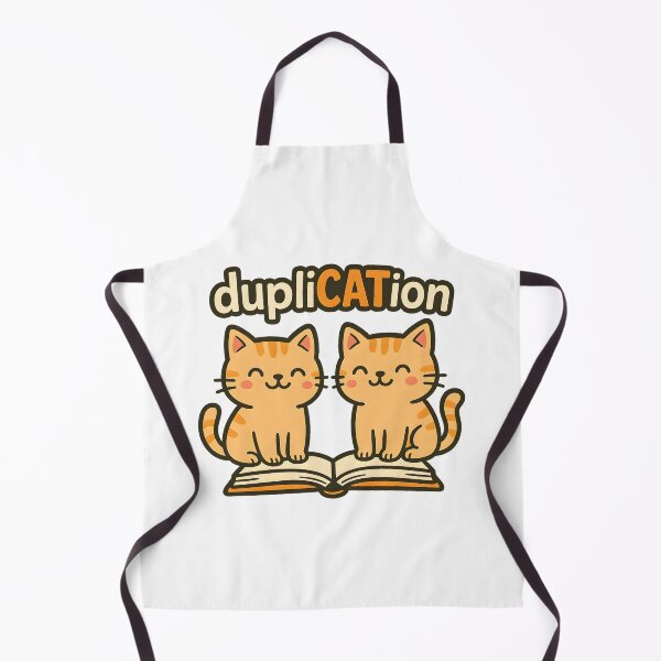 Item preview, dupliCATion – Cute Double Cats on Book | Funny Cat Pun Design designed and sold by SVALANART.