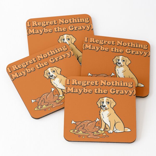 Item preview, I Regret Nothing | Funny Thanksgiving Dog designed and sold by SillyPawsStudio.