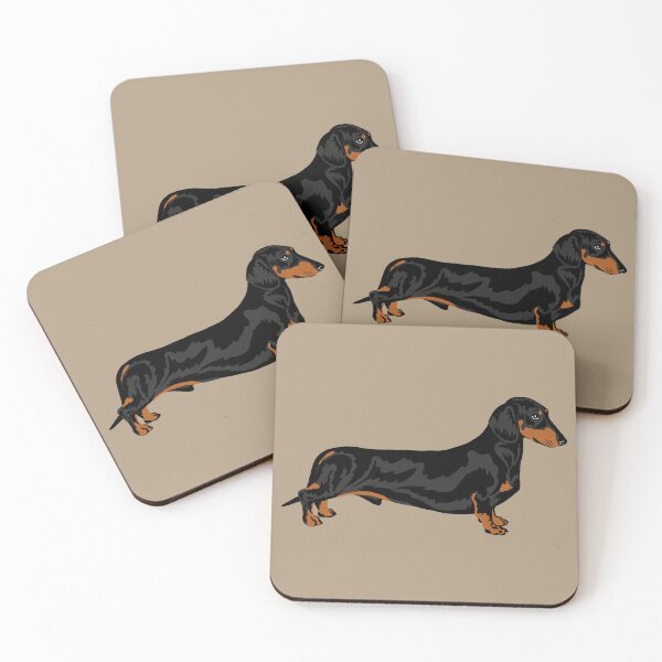 Item preview, Black and Tan Smooth-Haired Dachshund designed and sold by illucalliart.