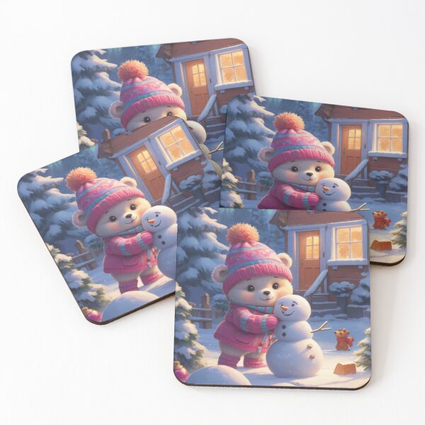 Item preview, Teddy Bear building a snowman designed and sold by Sweet Dreams Ambience.
