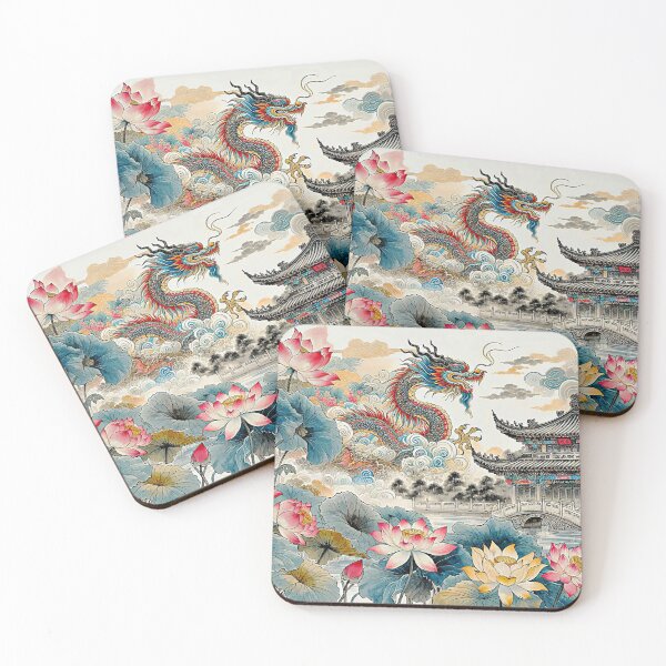 Item preview, Asian Temple chinese Dragon designed and sold by Daisy Doodles.