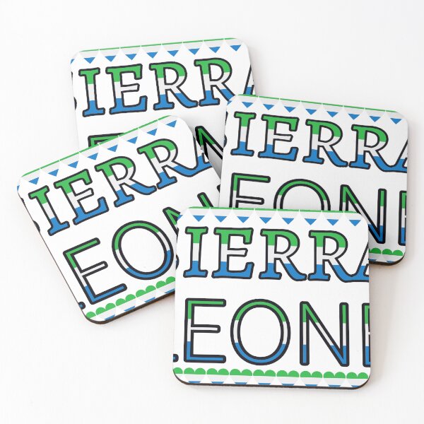 Item preview, Sierra Leone Flag Letters And Hearts designed and sold by TheIconSmith.