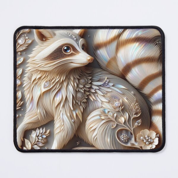 Item preview, Whimsical Raccoon with Pearlescent Fur designed and sold by purplesensation.