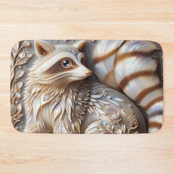 Item preview, Whimsical Raccoon with Pearlescent Fur designed and sold by purplesensation.