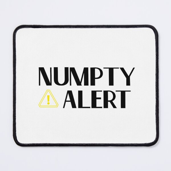Item preview, Numpty Alert - British Slang Humour designed and sold by TalkTee Me.
