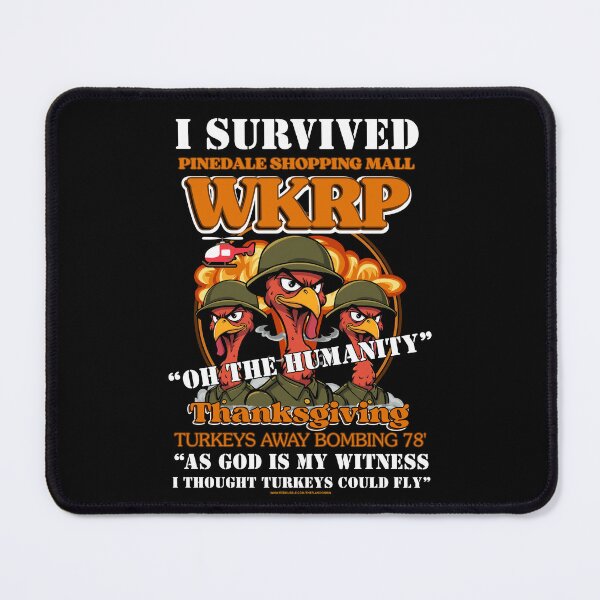 Item preview, WKRP Turkey Drop Thanksgiving Pinedale Mall Turkeys Away Bombing 78' designed and sold by theflandonian.