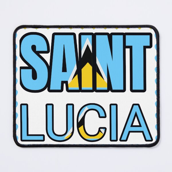 Item preview, Saint Lucia Flag Letters And Hearts designed and sold by TheIconSmith.