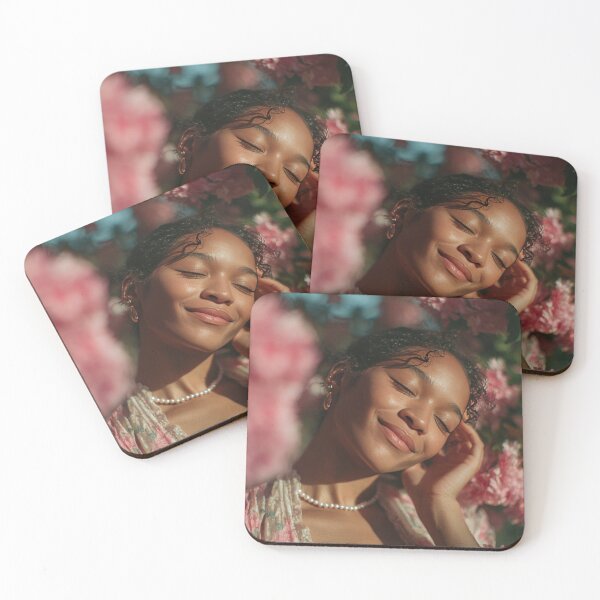 Item preview, Woman enjoying spring blooms designed and sold by anytka.