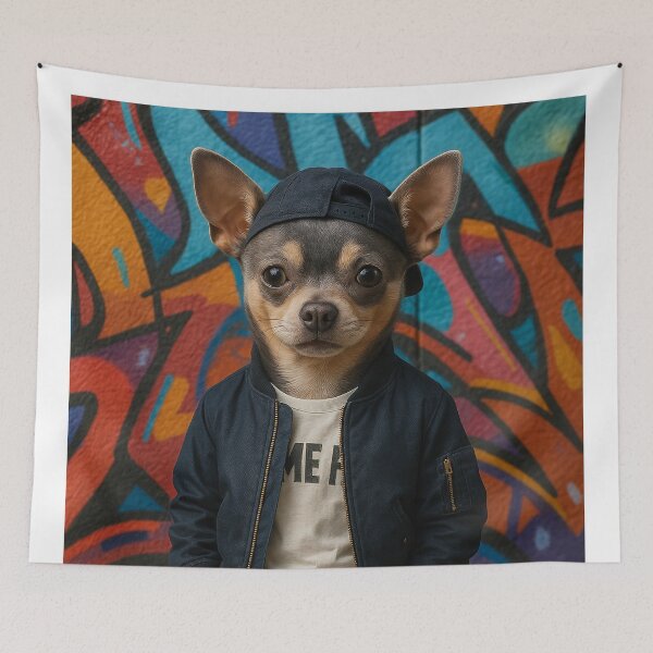 Item preview, Chihuahua wall art portraits with quirky, unexpected settings designed and sold by ChihuahuasRule.