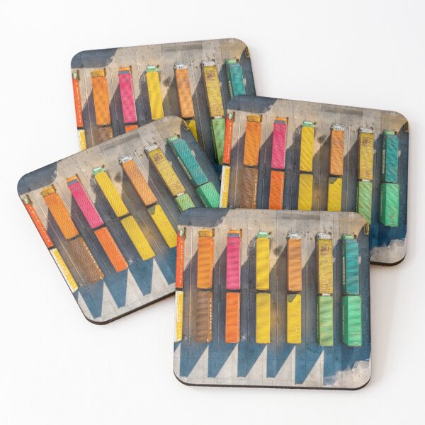 Item preview, Colorful containers in yard designed and sold by anytka.