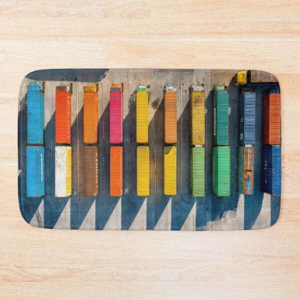 Item preview, Colorful containers in yard designed and sold by anytka.