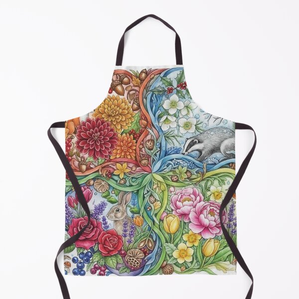 Item preview, Four Seasons Forest Animals and Flowers Watercolor Illustration designed and sold by Pixel Pout.