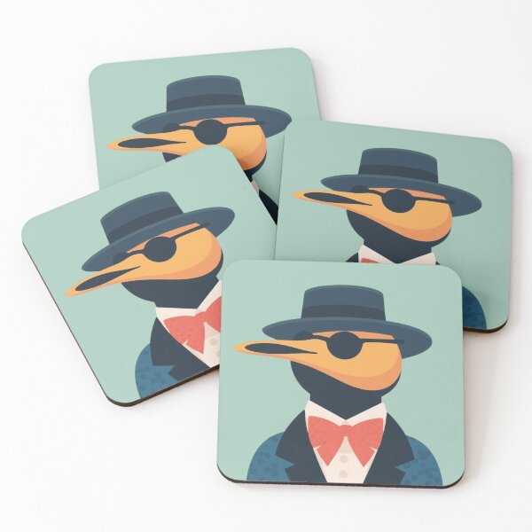 Item preview, Cool Penguin Gentleman | Retro Minimal Animal Illustration with Bow Tie and Hat designed and sold by AM-little-shop.