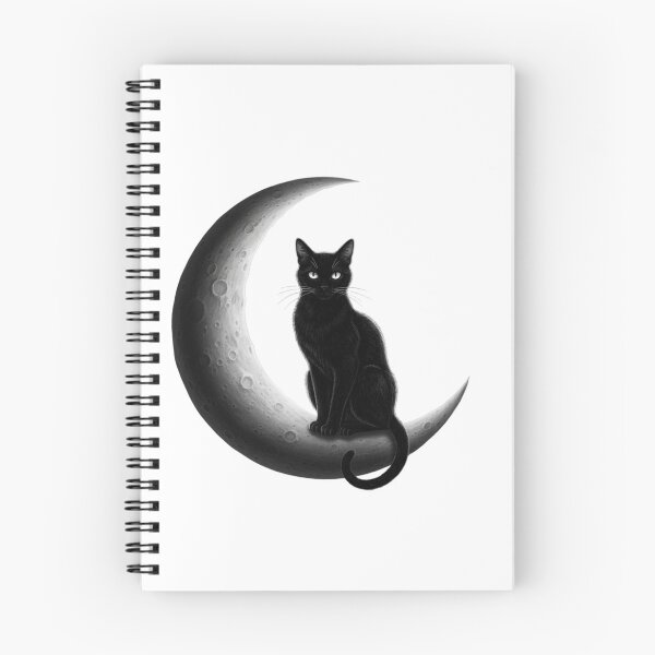 Item preview, Cat and the moon designed and sold by GiftiqueNook.