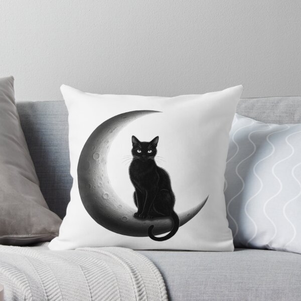 Item preview, Cat and the moon designed and sold by GiftiqueNook.