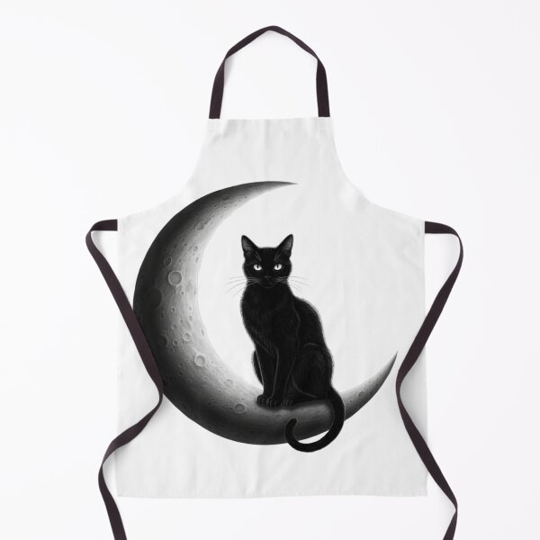 Item preview, Cat and the moon designed and sold by GiftiqueNook.