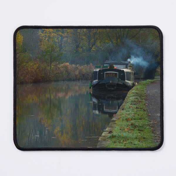 Item preview, Calm Canal Morning — Smoke Rising by the Towpath | Real Mindset Studio designed and sold by Real Mindset Studio.