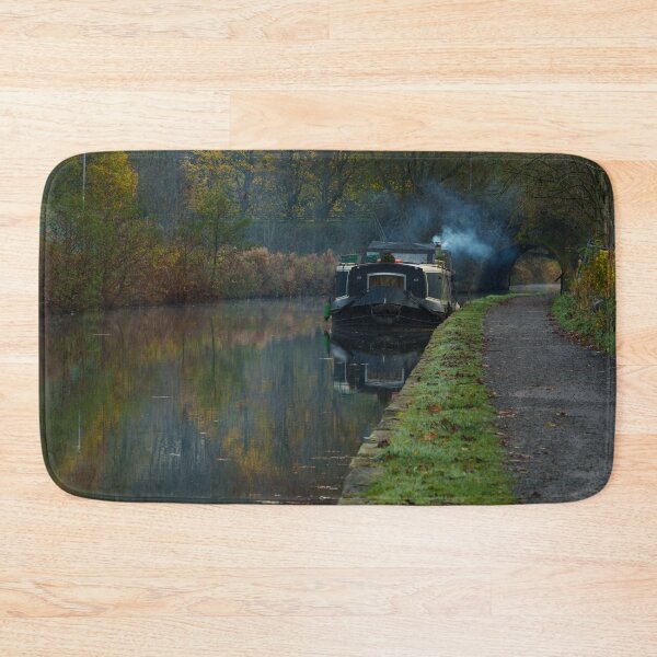 Item preview, Calm Canal Morning — Smoke Rising by the Towpath | Real Mindset Studio designed and sold by Real Mindset Studio.