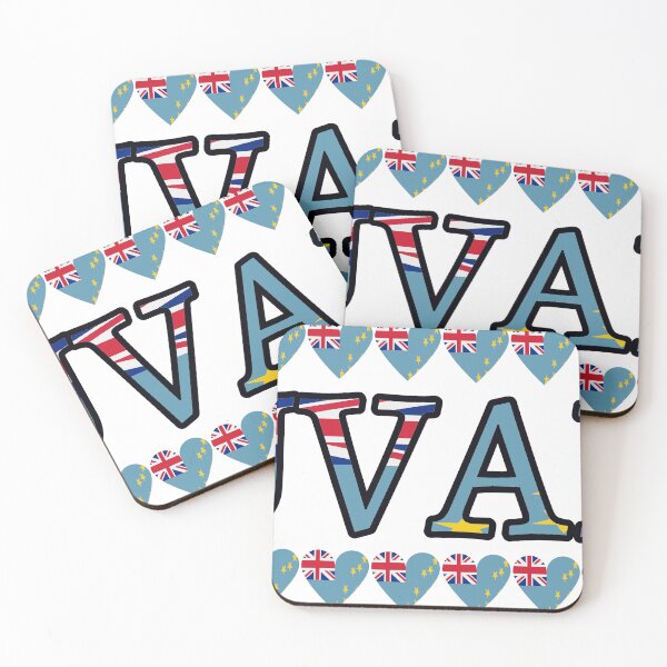 Item preview, Tuvalu Flag Letters And Hearts designed and sold by TheIconSmith.