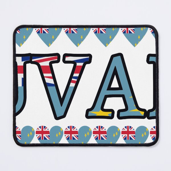 Item preview, Tuvalu Flag Letters And Hearts designed and sold by TheIconSmith.