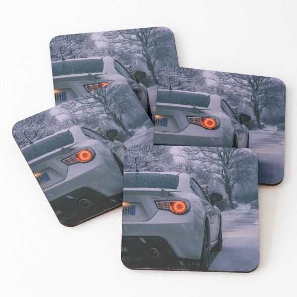 Item preview, White Toyota GT86 in the Snow – Cinematic Winter Road Photography designed and sold by Anyhnto.