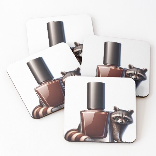 Item preview, Raccoon Nail Polish Print designed and sold by Printable-Cutie.