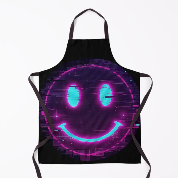 Item preview, Glitchy smiley face, hot pink and cyan 6 designed and sold by Neon G.