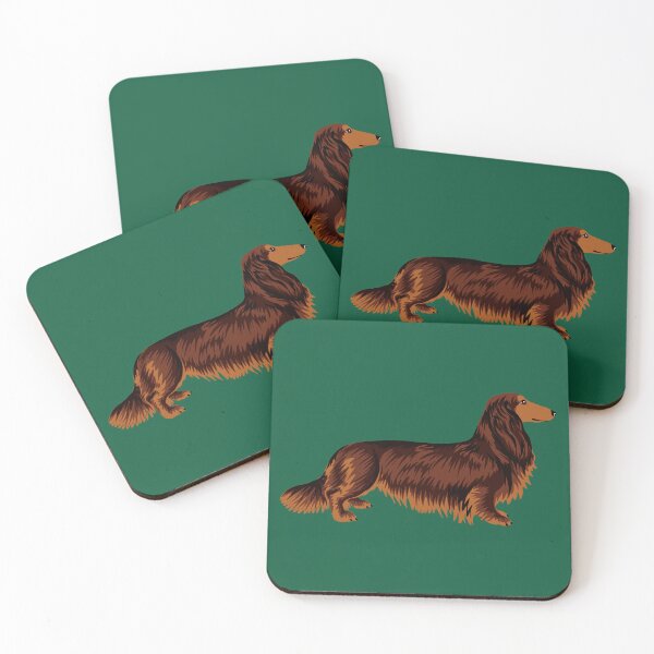 Item preview, Red Long-Haired Dachshund designed and sold by illucalliart.