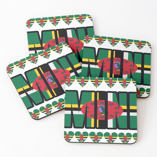 Item preview, Dominica Flag Letters And Hearts designed and sold by TheIconSmith.