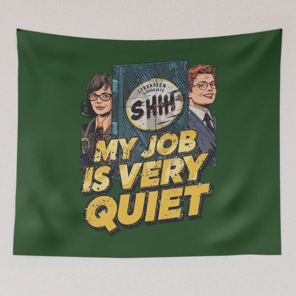 Item preview, VERY QUIET JOB LIBRARY designed and sold by HaarlemPinupParadise.