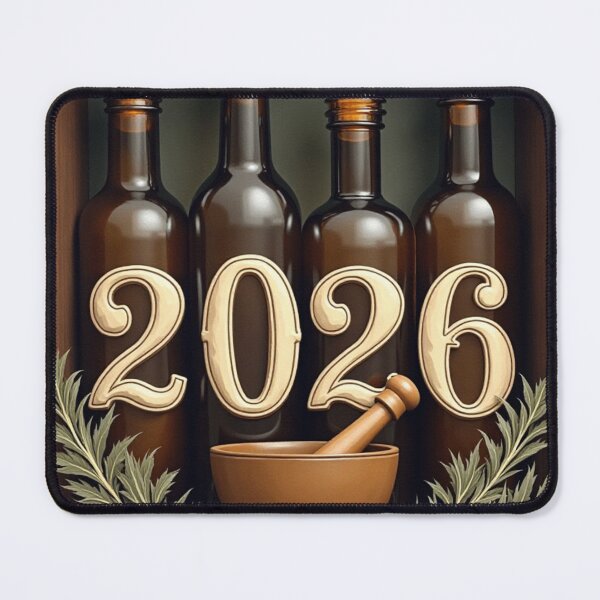 Item preview, Vintage Apothecary Bottles 2026 | Antique Pharmacy Amber Glass Retro Design designed and sold by Antik by Schulz.