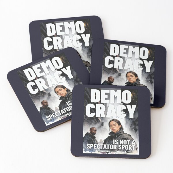 Item preview, Democracy Is Not a Spectator Sport – Watercolor Graphic Novel Edition | Painterly Activist Art Print designed and sold by Monkey Chéri Studio.