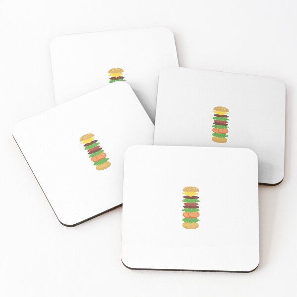 Item preview, Stacked Colorful Burger Ingredients Illustration designed and sold by SoftBloom Art.