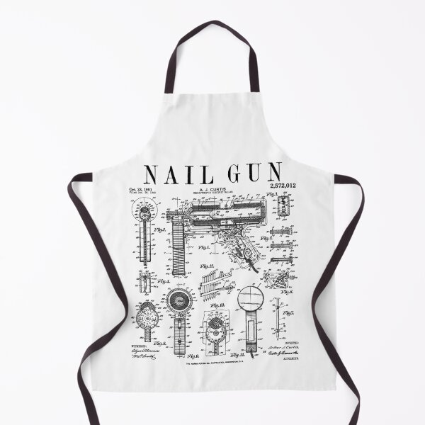 Item preview, Carpenter Builder Construction Nail Gun Vintage Patent designed and sold by GrandeDuc.