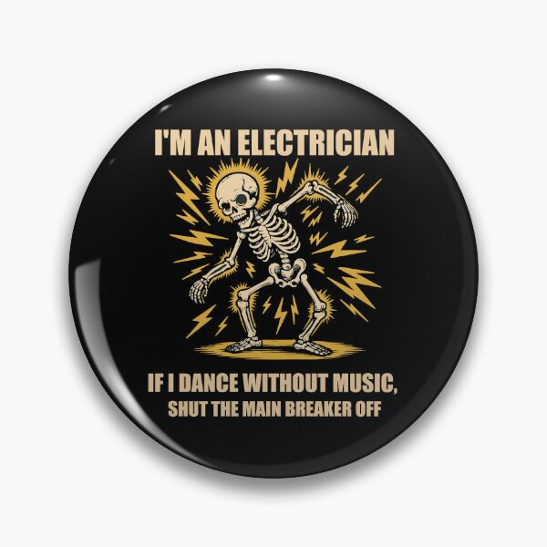 Item preview, Funny Electrician Skeleton Design – Electric Shock Humor Shirt – “If I Dance Without Music, Shut the Main Breaker Off” – Electrician Gift for Tradesmen & Electrical Workers designed and sold by BrainBubbleArt.