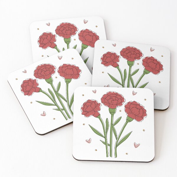 Item preview, Three red carnations with black contour designed and sold by OM-lova.