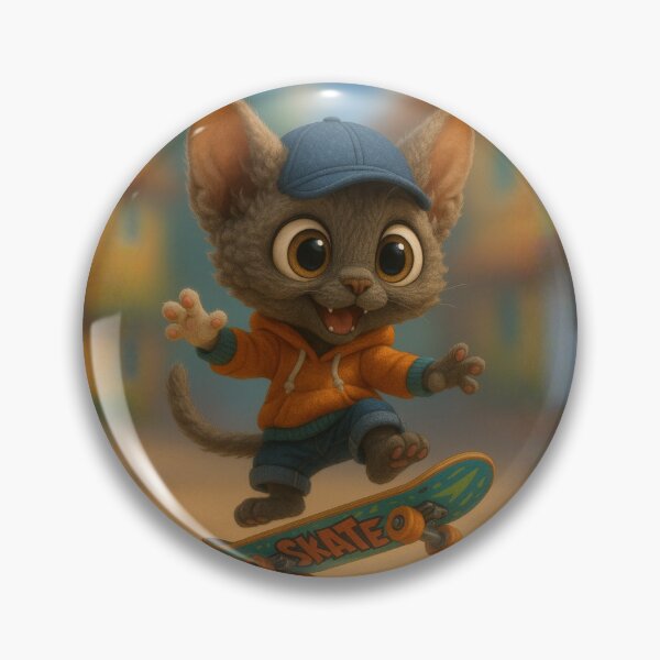 Item preview, Skater Devon Rex Cat designed and sold by Sillytoe.