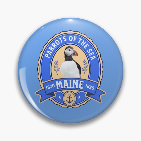Item preview, Maine Puffin Badge – Parrots of the Sea Nautical Emblem Shirt designed and sold by ArtRoyal13.