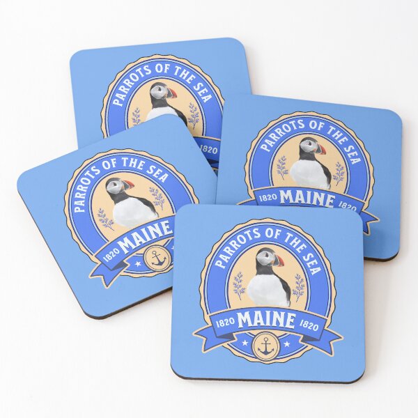 Item preview, Maine Puffin Badge – Parrots of the Sea Nautical Emblem Shirt designed and sold by ArtRoyal13.