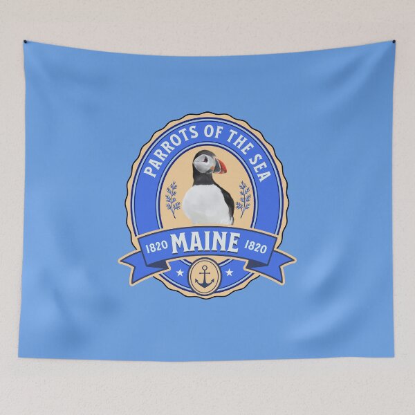 Item preview, Maine Puffin Badge – Parrots of the Sea Nautical Emblem Shirt designed and sold by ArtRoyal13.